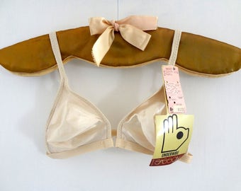 Vintage 1970s Underwire Triangle Bra - NOS Sasson Lingerie size 32