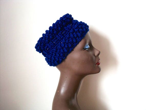 Vintage 1960s Knit Pill Box Hat - image 2