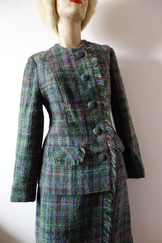 1960s Towncliffe Plaid Wool Suit - image 2