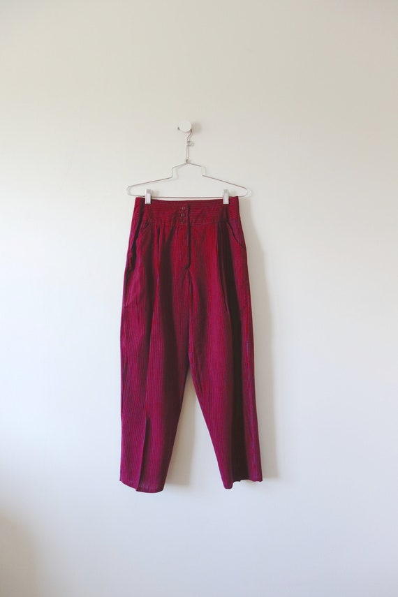 1980s Harem Pants | vintage striped cotton blend h