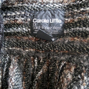 1980s Carole Little Sweater Jacket fuzzy wool blend new wave designer cardigan image 8