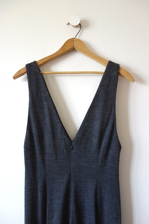 Vintage 1990s Grey Jumpsuit - vintage wool jersey… - image 4