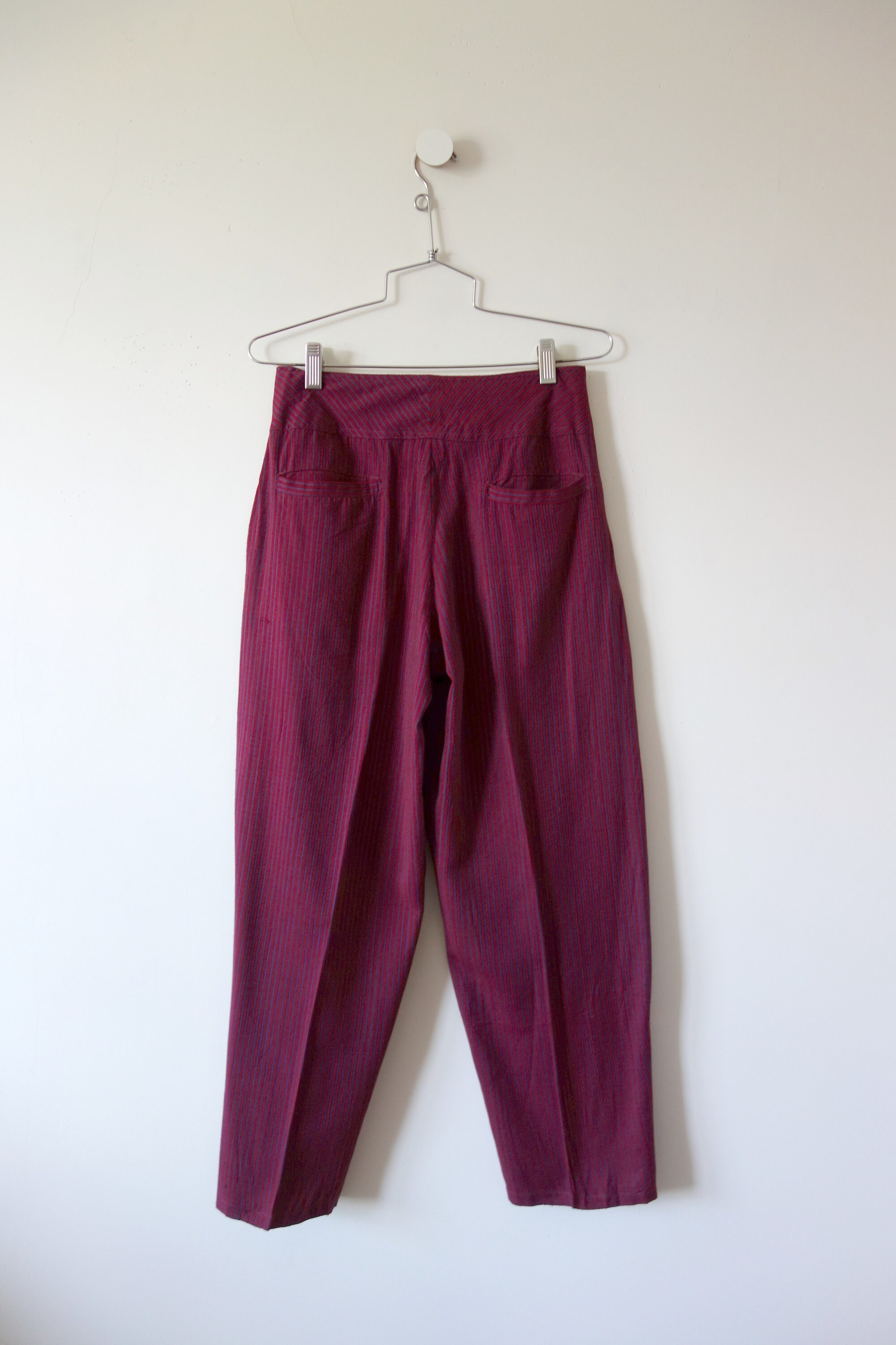 1980s Harem Pants Vintage Striped Cotton Blend High Waist - Etsy