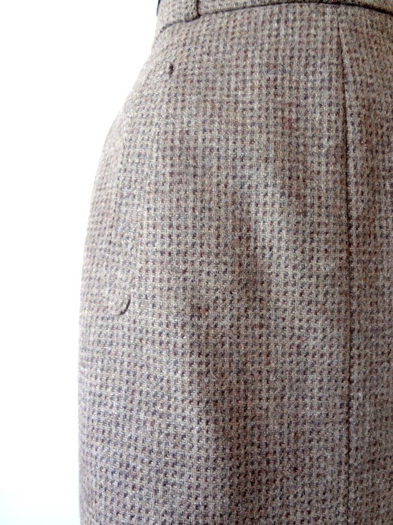 1970s Sheridan Barnett Skirt - vintage wool tweed… - image 5