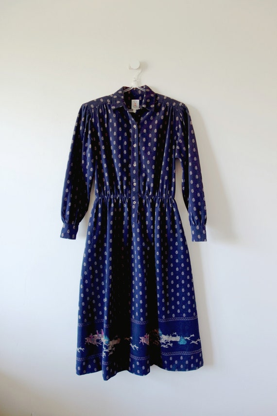 1980s Corduroy Shirtwaist Dress - vintage J.G. Ho… - image 2