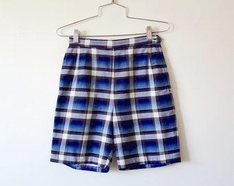 Vintage 1950s Plaid Cotton Shorts