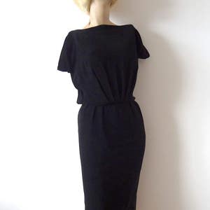 1950s Carlye Cocktail Dress Bombshell Vintage Black Bead and Soutache ...
