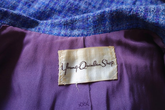1960s Davidow Tweed Suit - vintage purple plaid w… - image 8