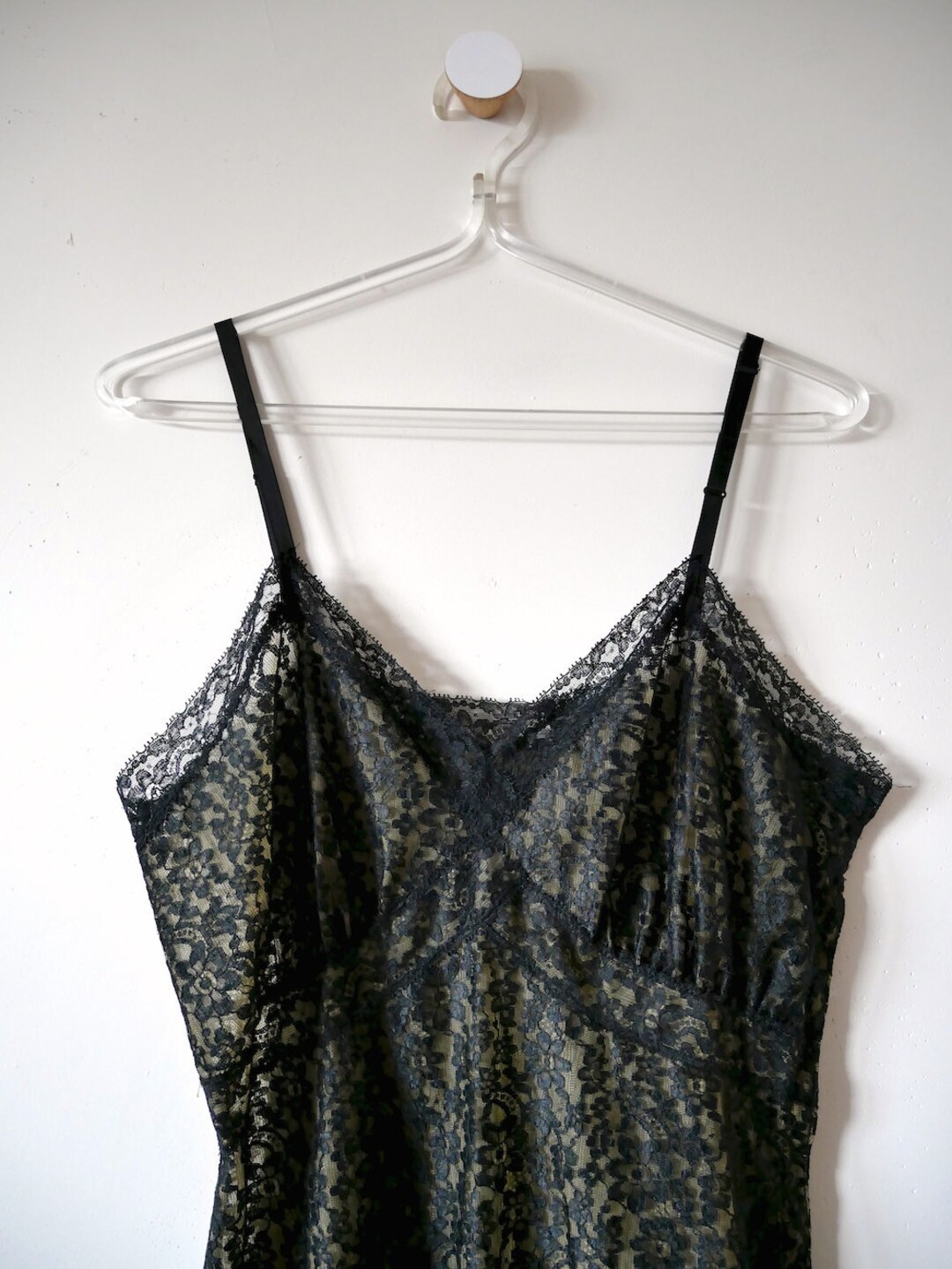 Vintage 1950s Black Lace Slip With Nude Lining Van Raalte Etsy Canada