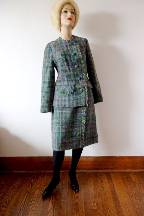 1960s Towncliffe Plaid Wool Suit