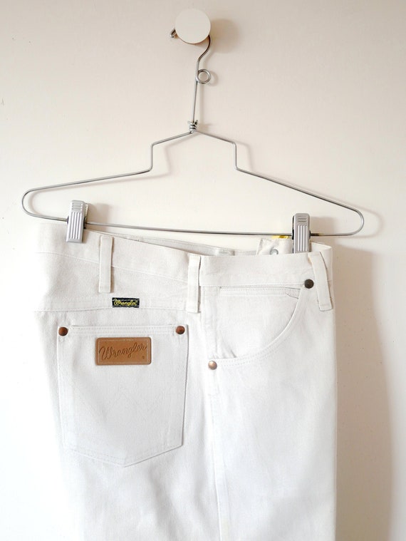 1970s White Denim Wrangler Jeans | Tiger King Sty… - image 4