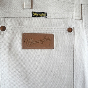 1970s White Denim Wrangler Jeans | Tiger King Style Pants