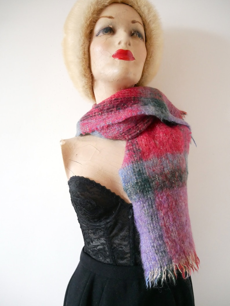 Vintage Autumn Plaid Soft Shawl Scarf
