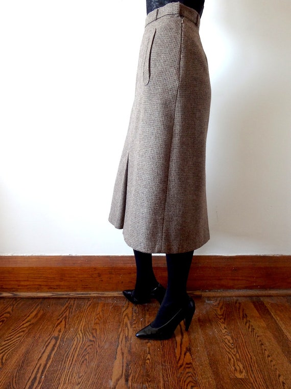 1970s Sheridan Barnett Skirt - vintage wool tweed… - image 3