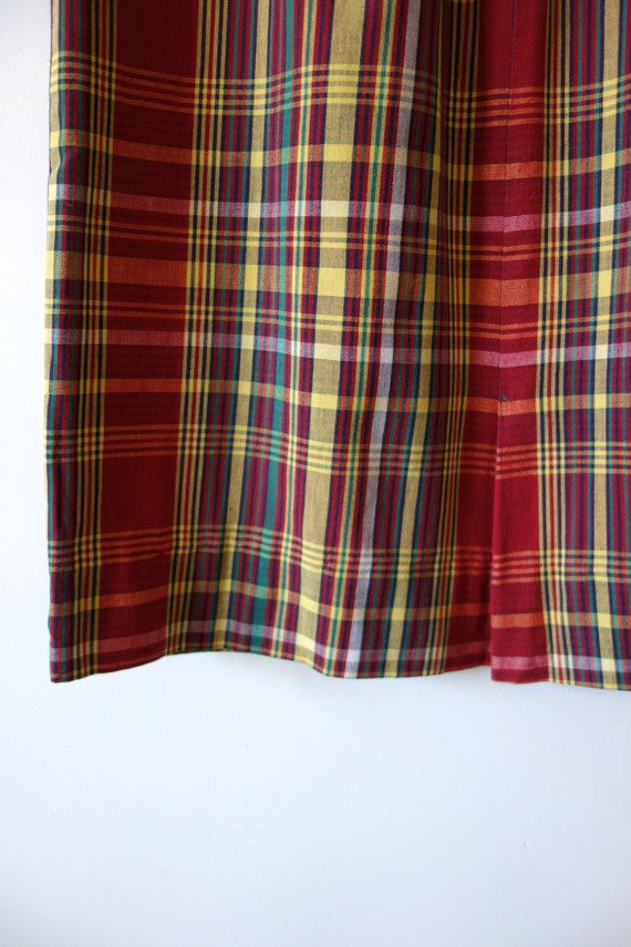 1950s Plaid Cotton Skirt | vintage spring summer … - image 9