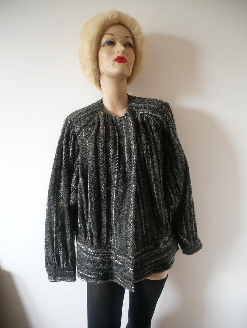 1980s Carole Little Sweater Jacket Fuzzy Wool Blend New Wave - Etsy