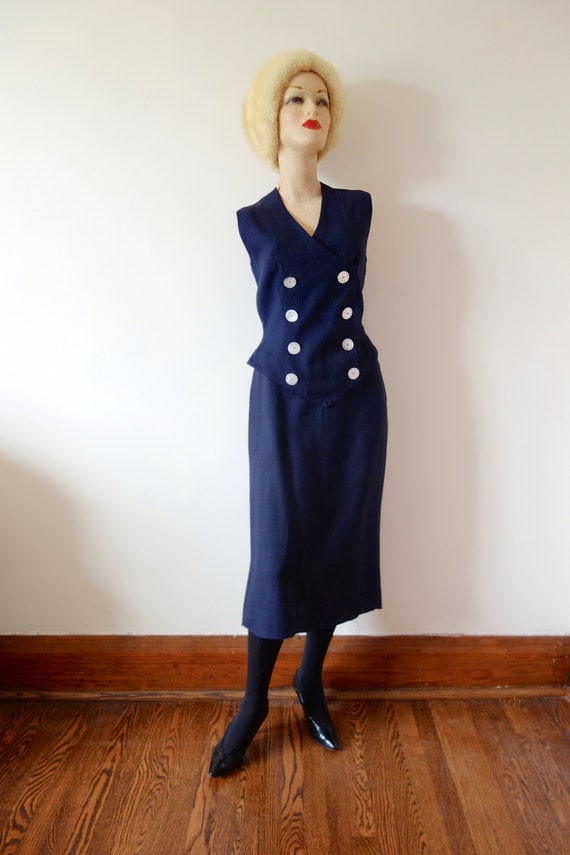 1940s-50s 2 Piece Dress | vintage spring summer na