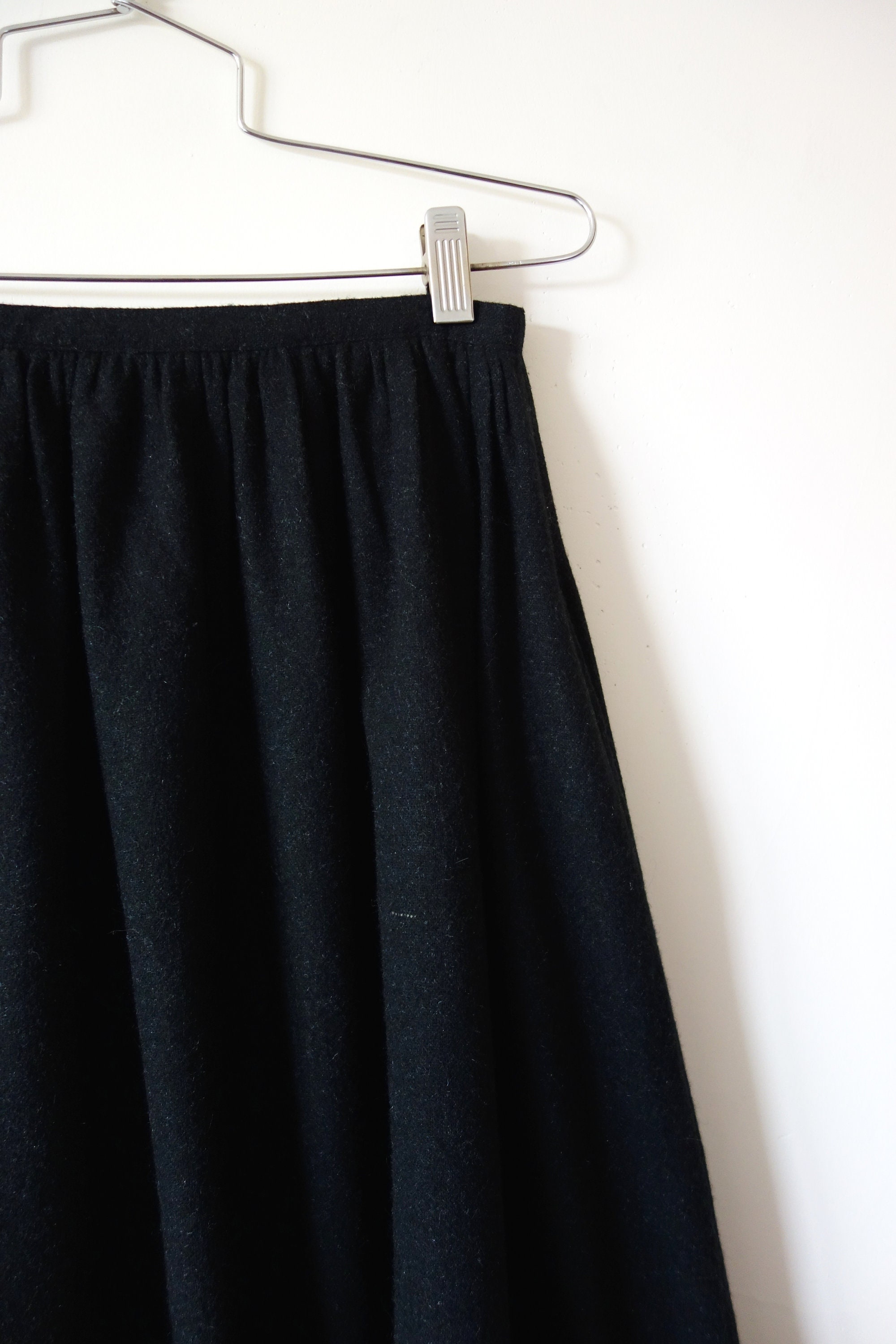 1970s Black Wool Full Skirt - Etsy