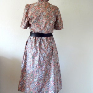 1970s Cotton Shirtwaist vintage paisley print day dress boho prairie image 5
