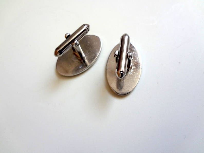 Vintage 1960s SWANK Cuff Links Modernist Silver Tone Etched - Etsy