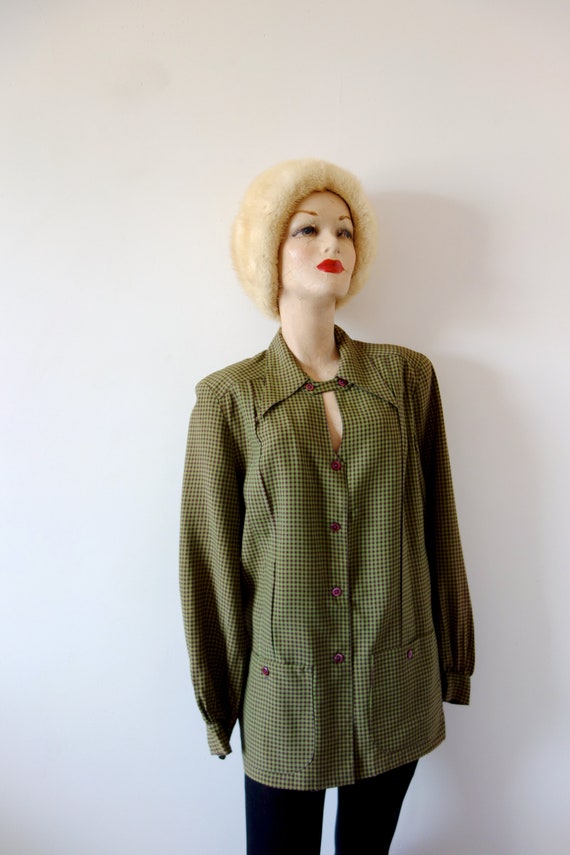 Vintage 1940s Rayon Jacket | Saréze of Miami ging… - image 2