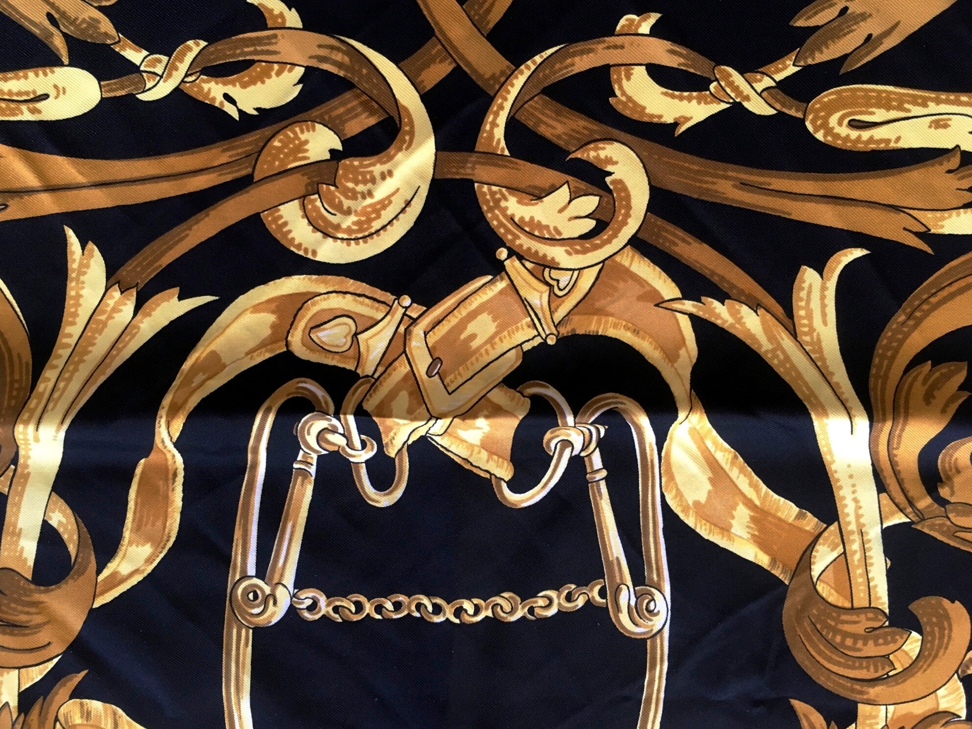 Hermes Silk Scarf Le Mors A La Conetable and Original Box Hermes Silk Scarf Le Mors A La Conetable and Original Box