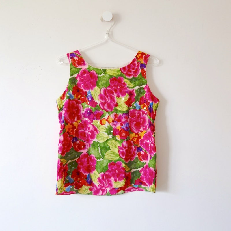 Silk Floral Top main image 1