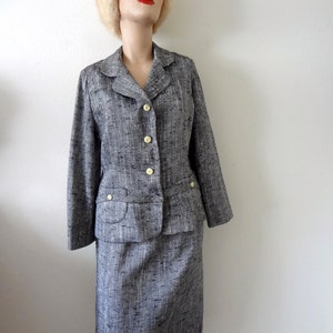 Traje vintage de la década de 1960 - falda y chaqueta - atuendo de oficina de hombres locos imagen 4