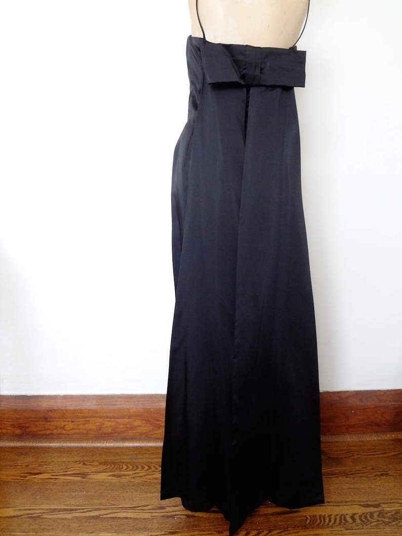 1950s-60s Black Satin Evening Gown Bombshell Vintage Wiggle - Etsy