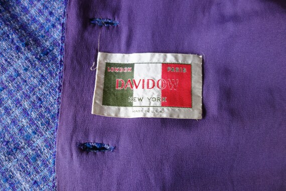 1960s Davidow Tweed Suit - vintage purple plaid w… - image 7