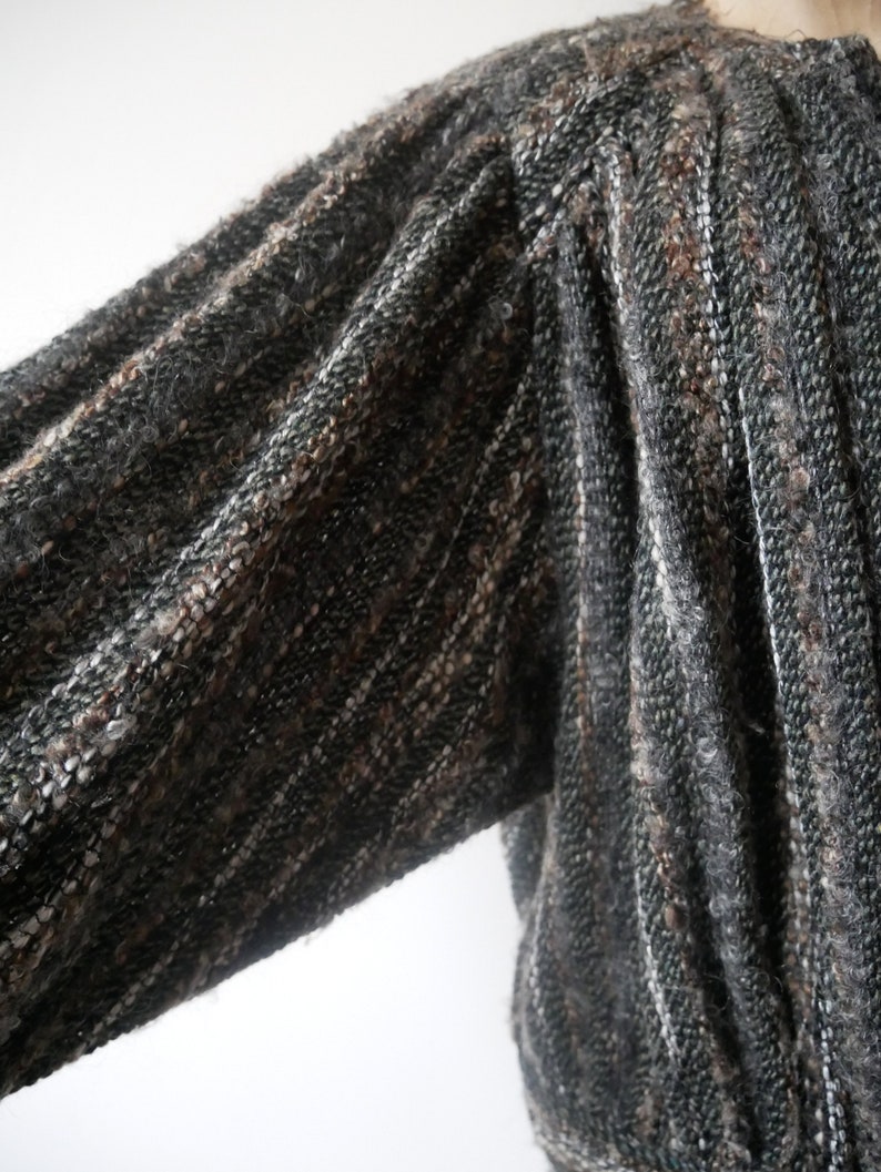 1980s Carole Little Sweater Jacket fuzzy wool blend new wave designer cardigan image 6