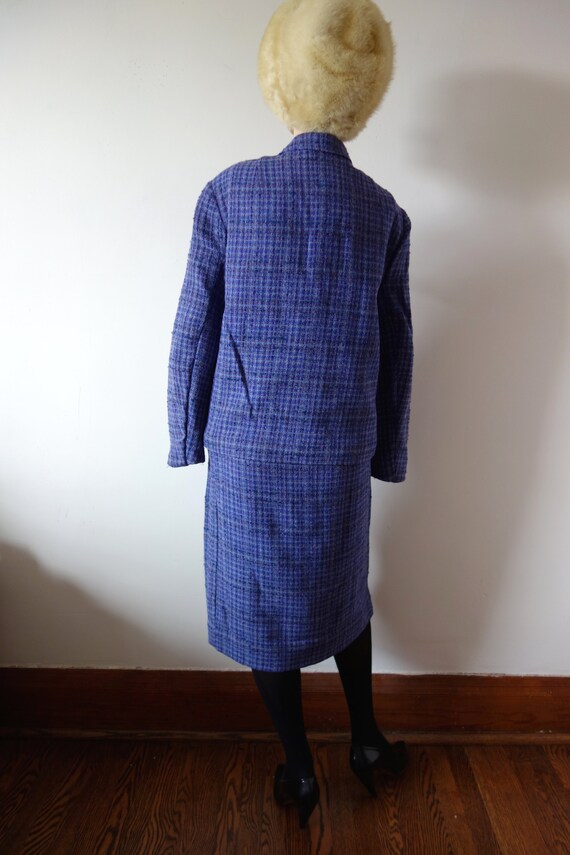 1960s Davidow Tweed Suit - vintage purple plaid w… - image 5