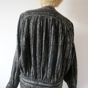 1980s Carole Little Sweater Jacket fuzzy wool blend new wave designer cardigan image 5