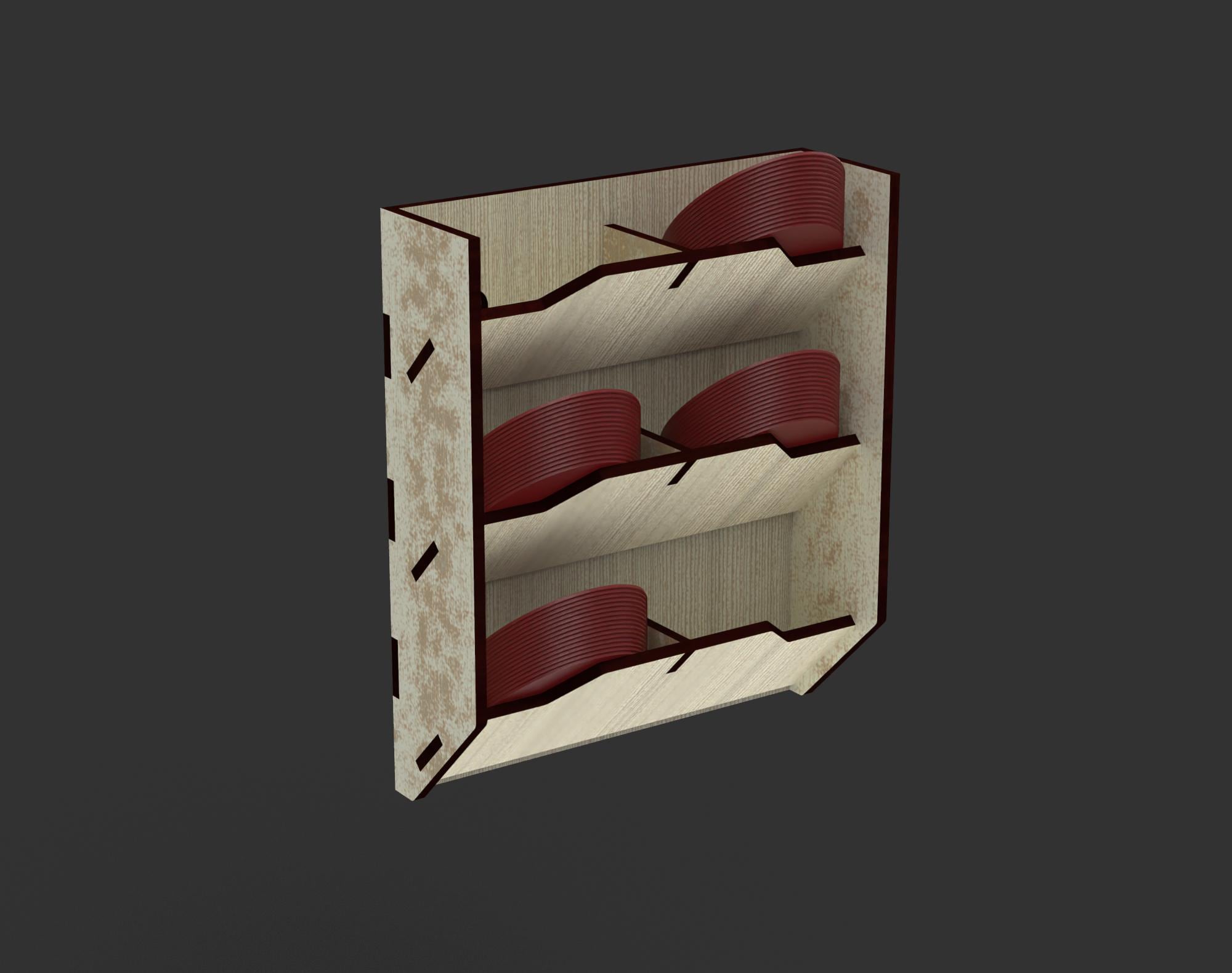 Workshop Disc Rack Sanding Disc Holder Rack Svg and Dxf Files for Laser Cut, Sandpaper ...
