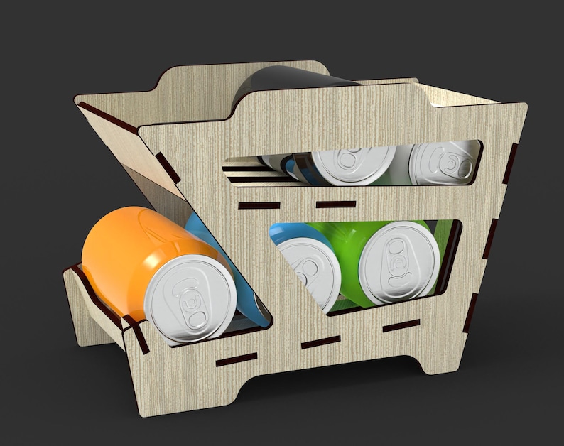 Stackable Drink Can Dispenser Svg and Dxf Files for Laser Cut ...