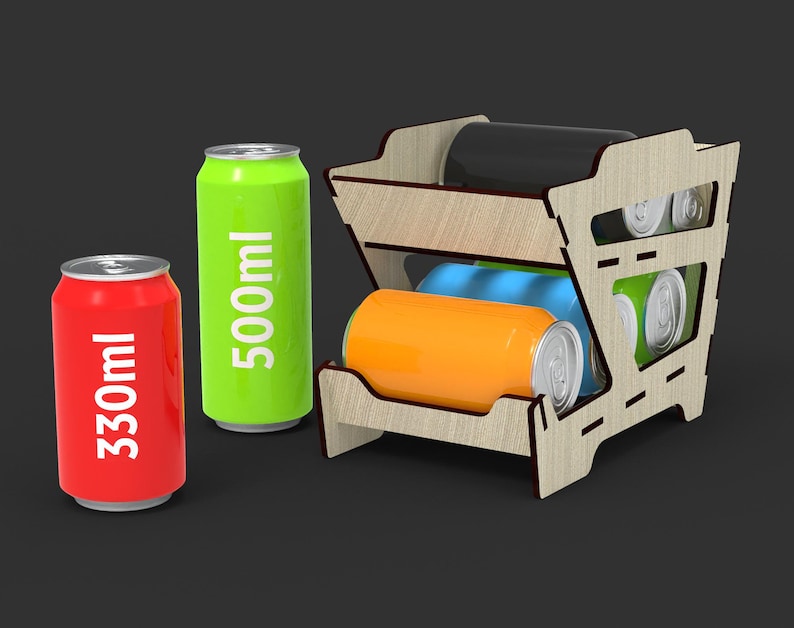 Stackable Drink Can Dispenser Svg and Dxf Files for Laser Cut ...