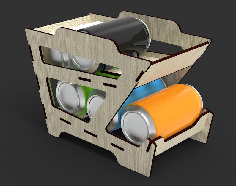 Stackable Drink Can Dispenser Svg and Dxf Files for Laser Cut ...