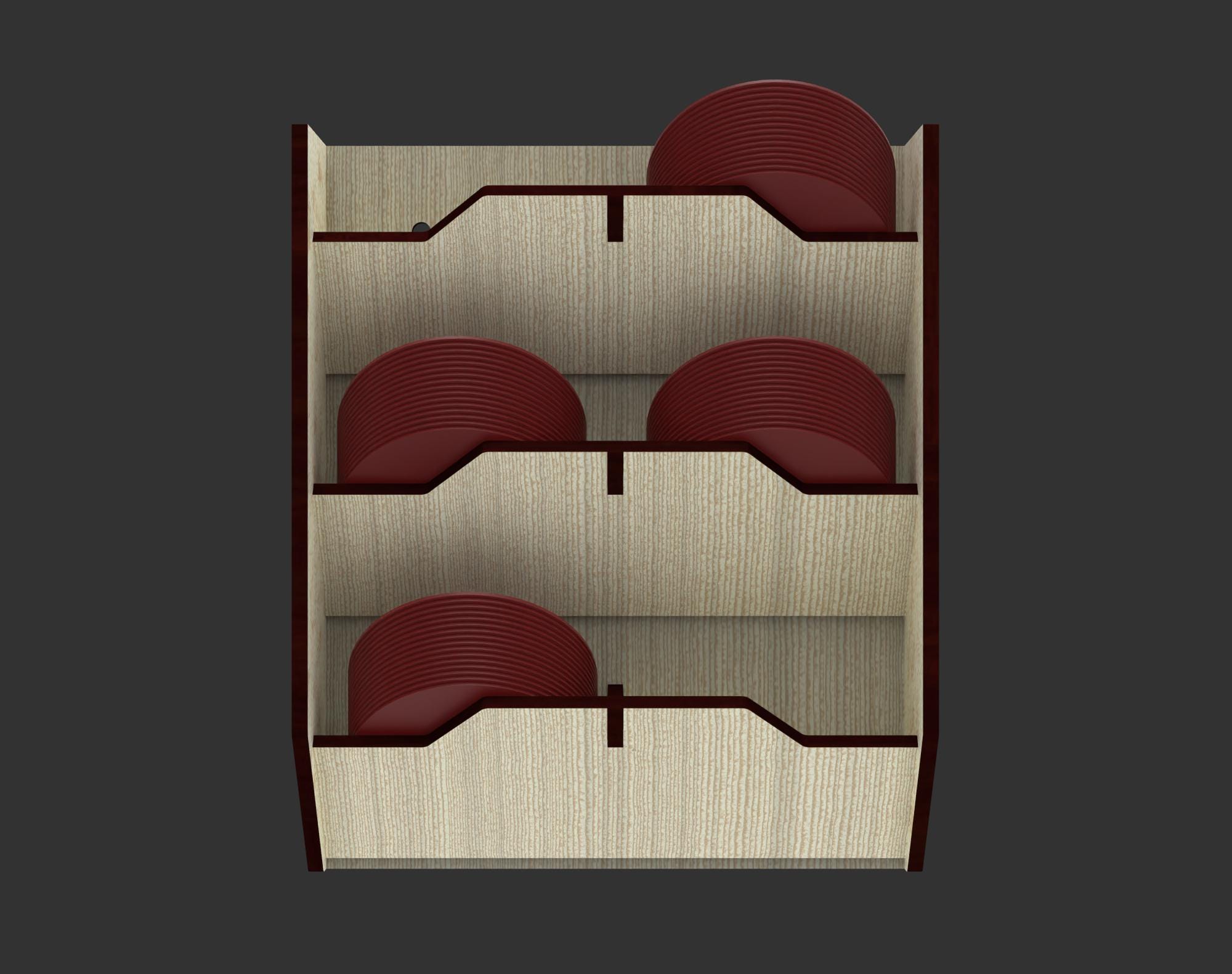Workshop Disc Rack Sanding Disc Holder Rack Svg and Dxf Files for Laser Cut, Sandpaper ...