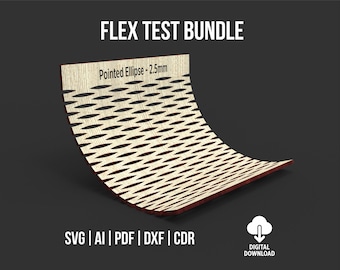 38 archivos SVG para doblado de madera, archivos de corte láser, patrones de bisagras flexibles únicos para carpintería.