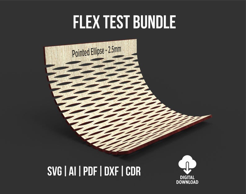 38 Svgs for Wood Bending Laser Cut File, Unique Flexible Hinge Patterns ...