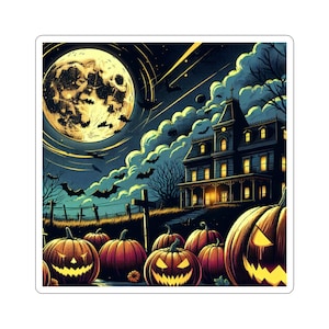 Spooky Halloween Kiss-Cut Stickers, Haunted House Decor, Pumpkin Vinyl Decals, Fall Aesthetic Stickers, Halloween Party Favors, [...]