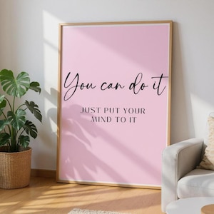 You Can Do It Motivational Fine Art Poster  Wall Art Inspiration