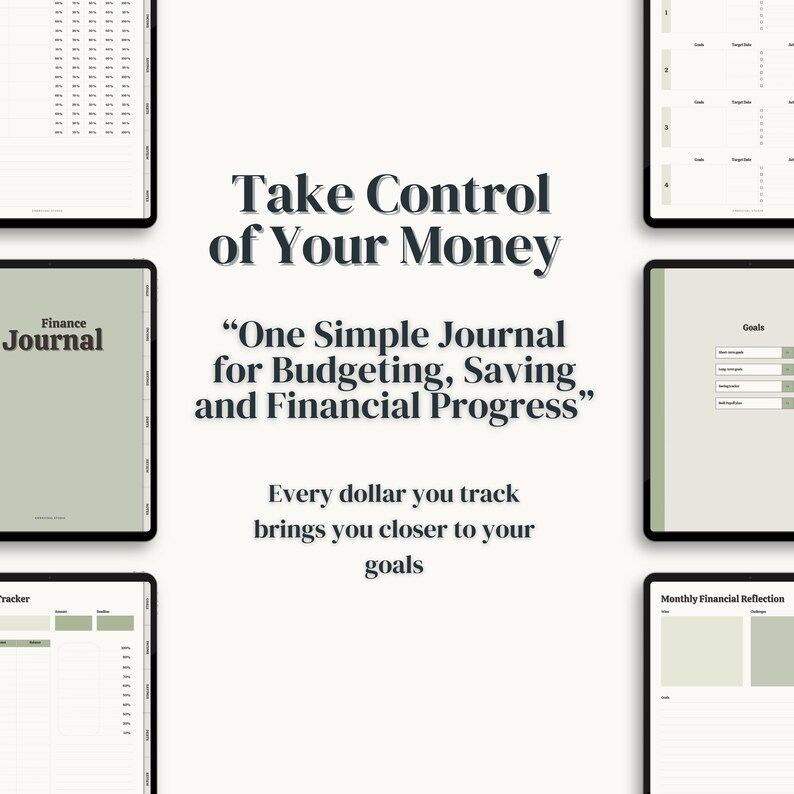 Finance Journal for Goodnotes Printable Digital Planner for Expense Tracking Budget Planning and ...