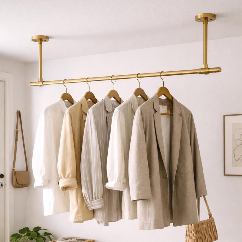 Ceiling Mounted Closet Rod - Etsy