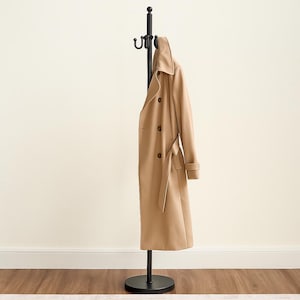 Handmade Brass Coat Rack with Marble Base – Freestanding 5-Hook Coat Tree Stand | Vintage Coat Tree Entryway Organizer | Custom Hall Tree