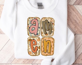 Amen Coquette Bow Shirt, Amen T-shirt, Floral Amen Easter Tee, Jesus Shirt, Easter Christian Tee, Easter Bible Verses Sweatshirt