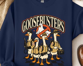 Goosebusters Halloween T-Shirt, Silly Goose Halloween Shirt, Funny Goose Halloween Tee, Halloween Matching Tee, Spooky Crew Shirt