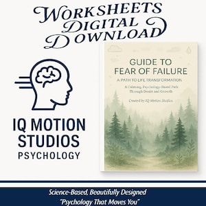 Fear of Failure Workbook: CBT Self-Growth Journal (Printable PDF A4 Size)