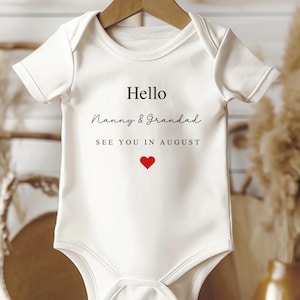 Personalised Baby Vest, Pregnancy Announcement, Nanny & Grandad , Baby Gift New Baby, Grandparents