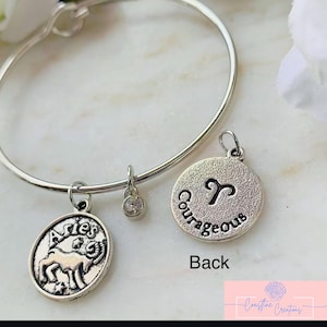 Zodiac + Birthstone Bangle
